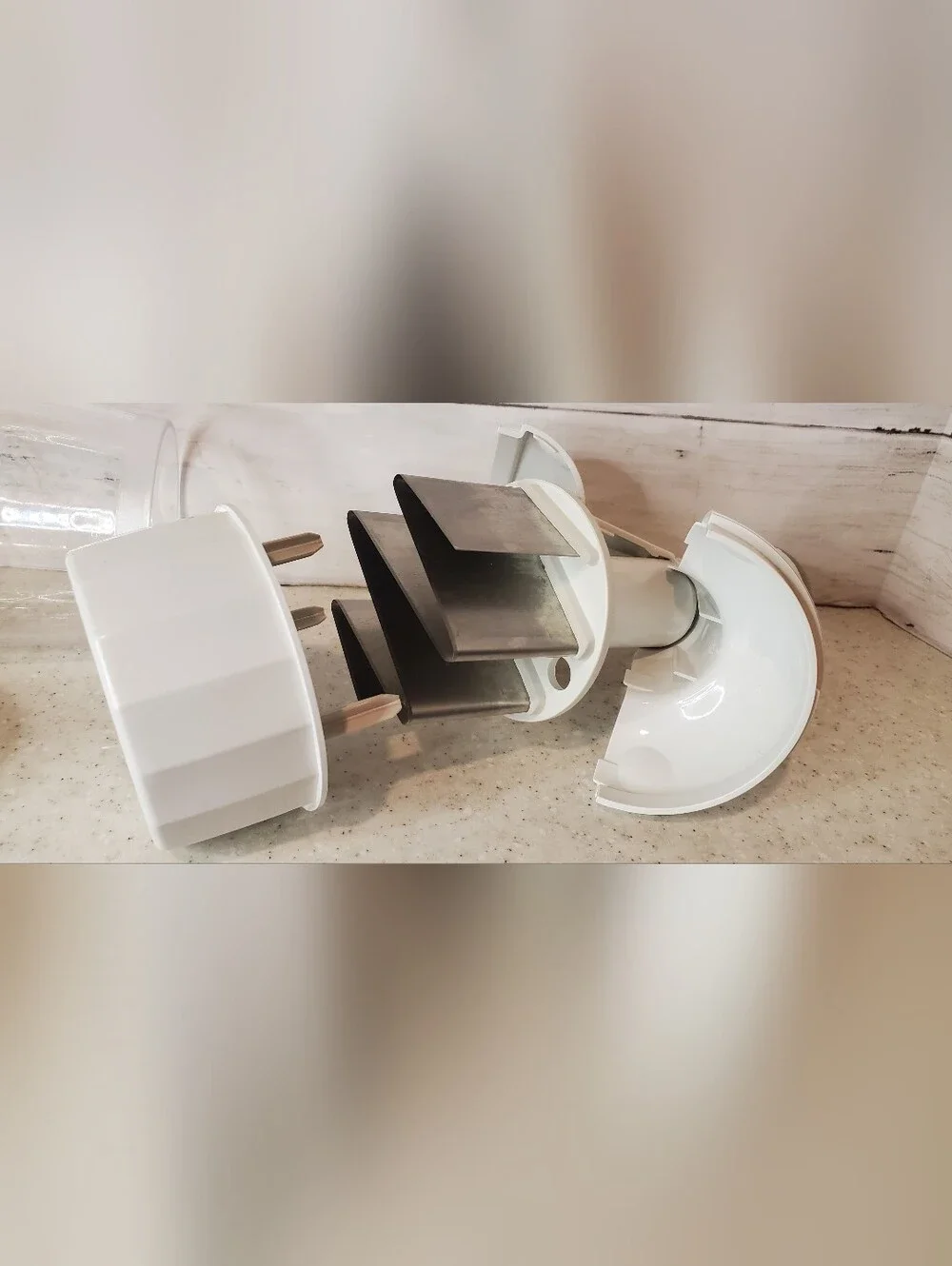 Pampered Chef Food Chopper Push Slap Chopper Manual Rotating Blade White